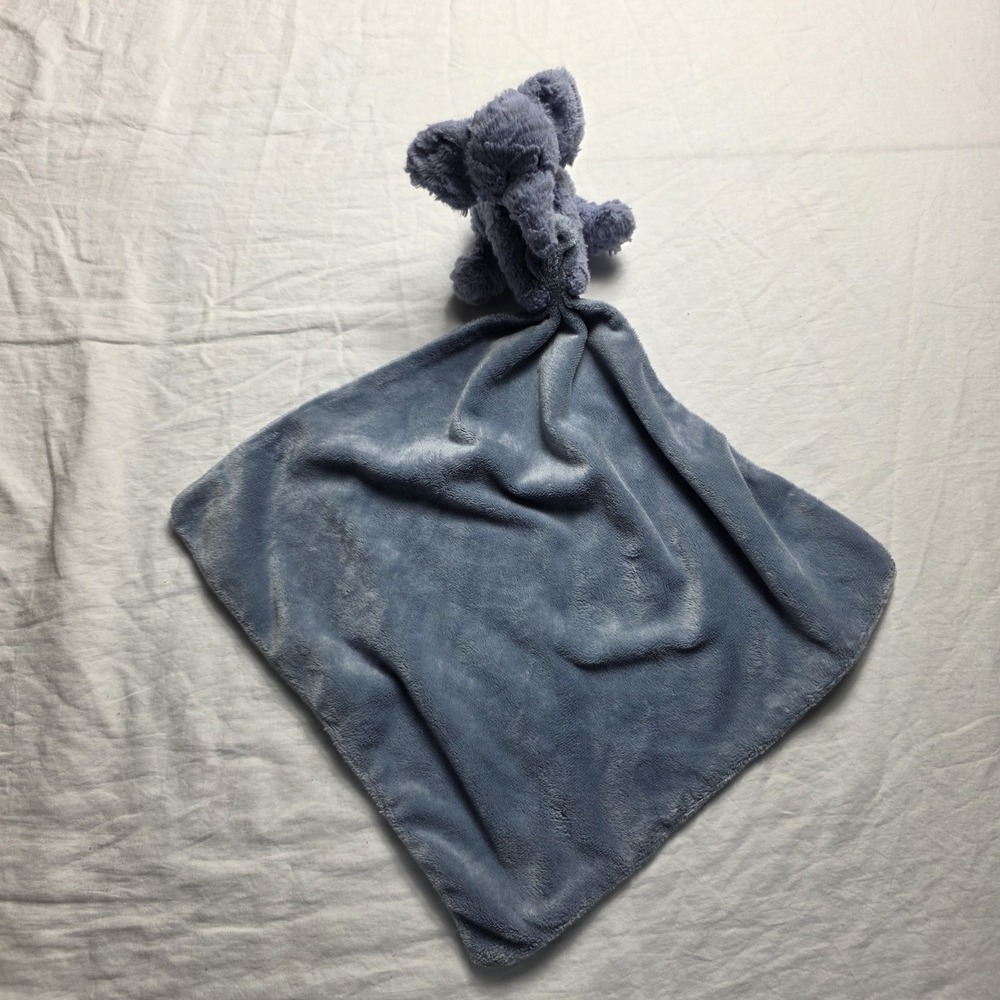 Jellycat Plush Blue Elephant Baby Security Blanket Lovey